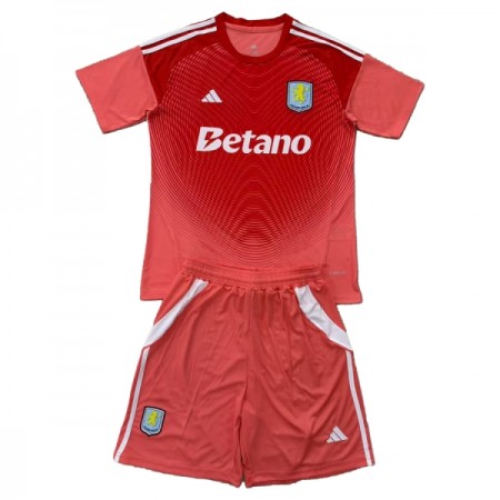 Aston Villa Doelman Tenue Rode 2025-26  - Kids